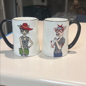 Signature Hipster Animal Mugs Quantity 2